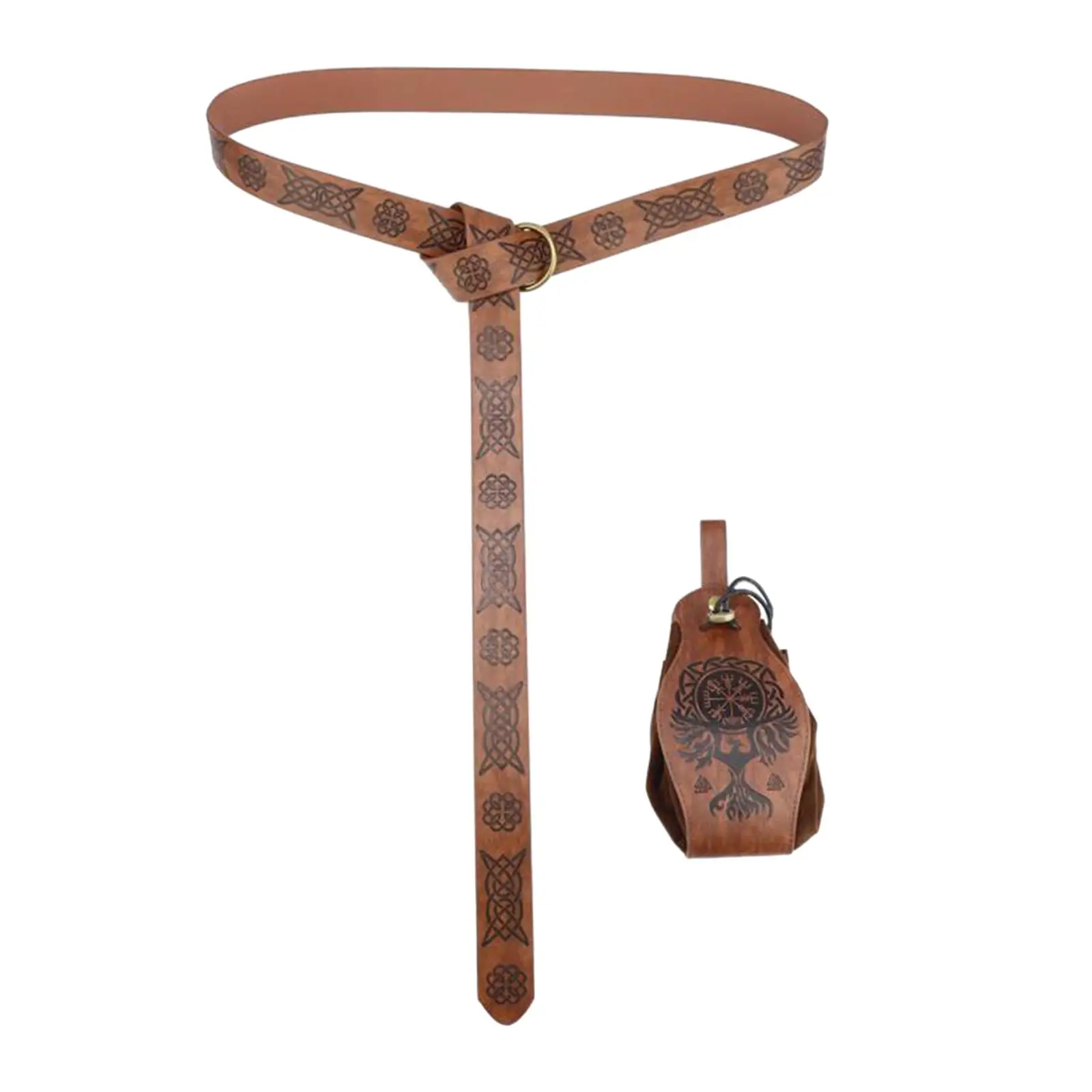 زي فارس العصور الوسطى حزام جلد PU طراز عتيق لحفلة الهالوين للبالغين والأطفال والأولاد والأصدقاء للجنسين لعروض المسرح