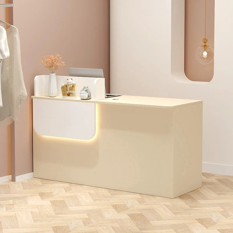 Caja comercial para tienda, escritorio De recepción, mesa De salón De negocios, escritorio De recepción, escritura Local, cosméticos, Mostrador De Tienda, muebles De esquina