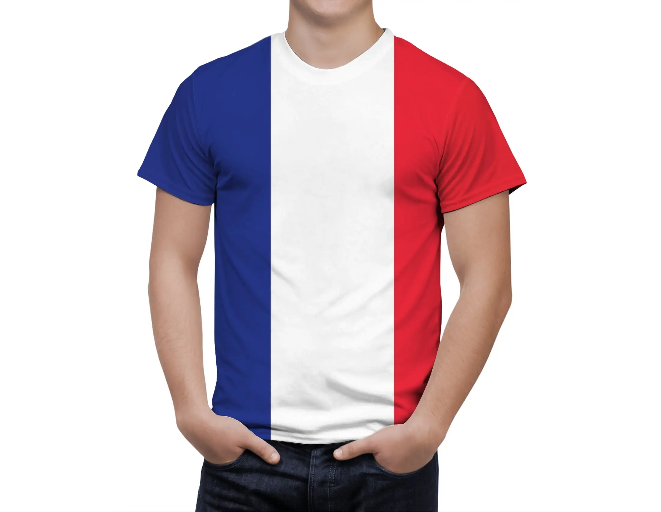 Romantic France Flag 3D T Shirt For Men Fashion Hip Hop O-neck Short Sleeve Tops Man Clothing