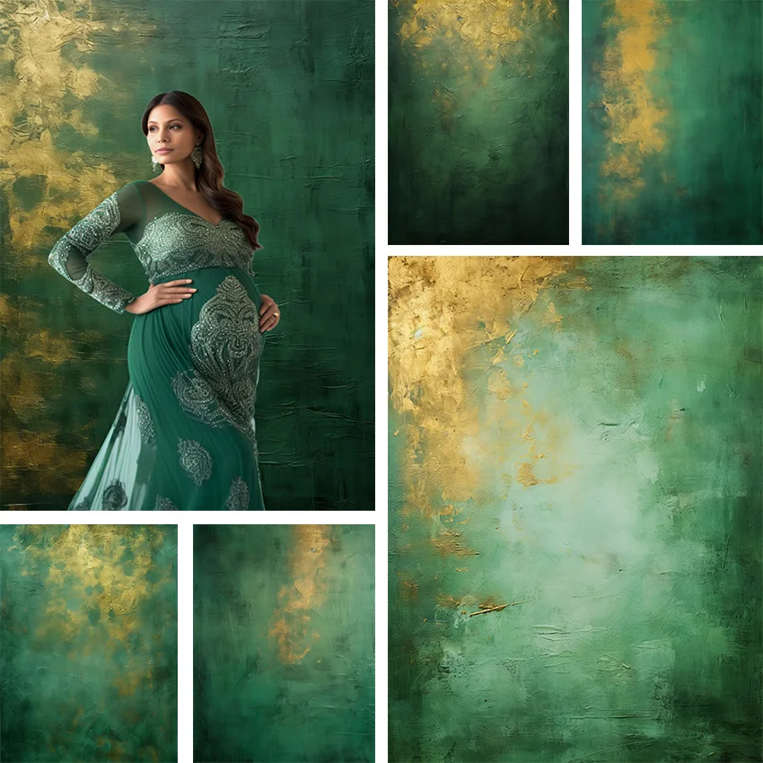 Mehofond Photography Background Green Gold Abstract Texture Adult Birthday Wedding Maternity Portrait Decor Backdrop Photo Studi