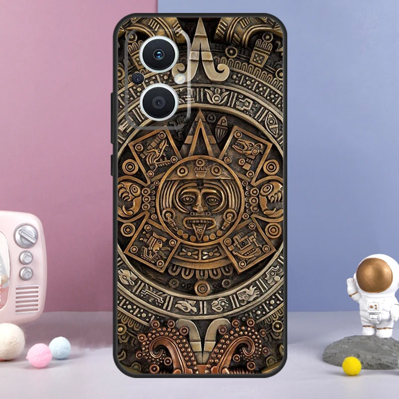 Mayan Calendar Funda For OPPO Reno 4Z 5Z 8T 4 5 6 7 8 Lite 10 Pro OPPO Find X2 Lite X3 Neo X5 X6 Pro Case