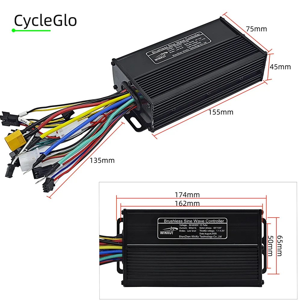 36 В 48 В 60 В 30 А 1000 Вт 1200 Вт 1500 Вт Электрический велосипед Бесщеточный двигатель Синусоидальный контроллер SW900 Цветной ЖК-дисплей Комплект для электрического велосипедного скутера