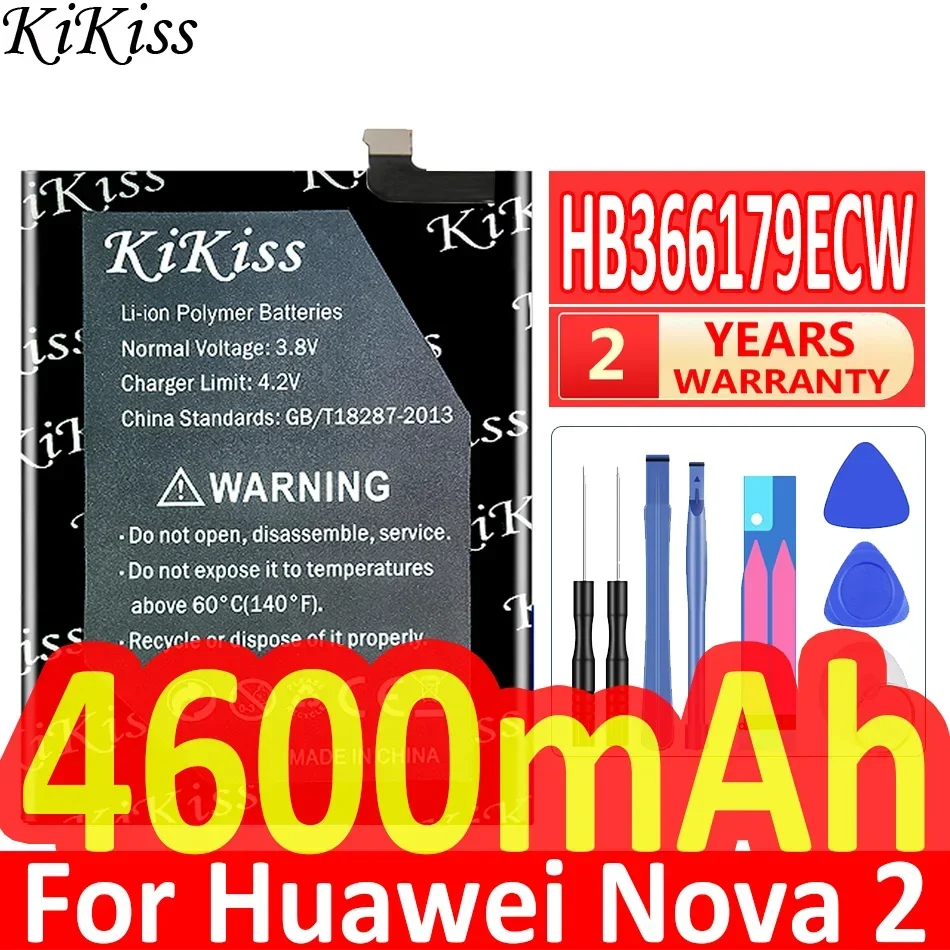 High Capacity 4600mAh HB366179ECW Battery for Huawei Nova 2 Nova2 CAZ-TL00 CAZ-AL10  Replacement Battery