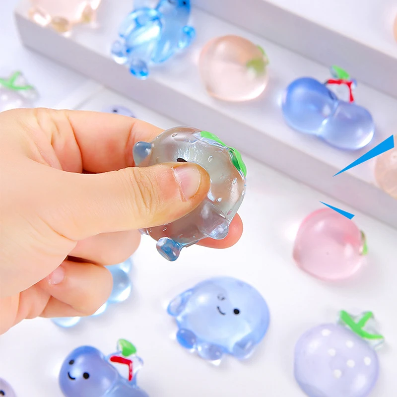 20pcs Cute Transparent Sticky Squishy Stress Relief Toys for Kids Birthday Party Favors Classroom Prizes Gifts Goodie Bag Filler