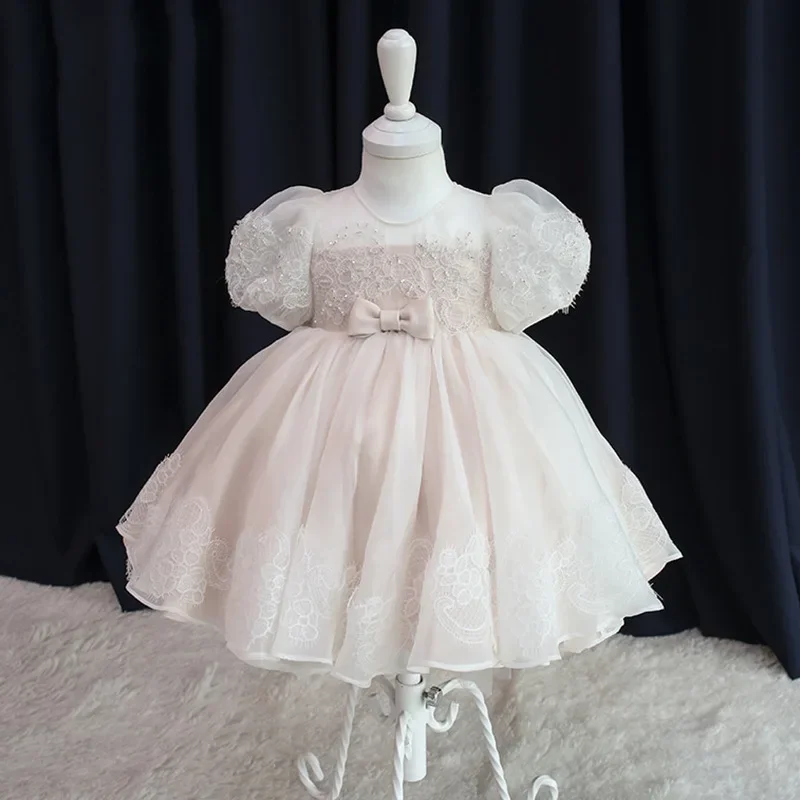 Girls' Dress 2024 New Small and Medium School Baby Birthday Performance One Year Old Clothes Children's Princess Wear