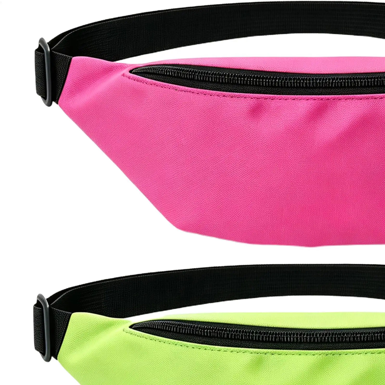 Waist Bag 3 Pieces Vintage Zipper Storage Pouches Neon Color Adjustable Running Fanny Pack For Women Sports Travel Hiking