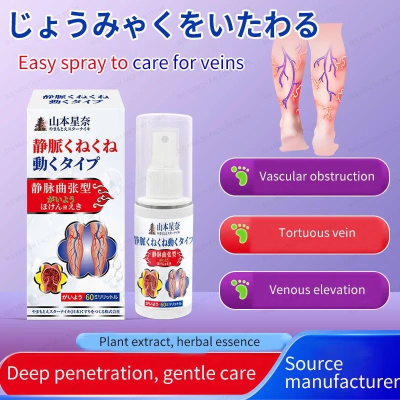 

Topical Health Care Solution for Varicose Discomfort, Improving Blood Vessel Expansion and Reducing Legs, Rebirth Care Spray