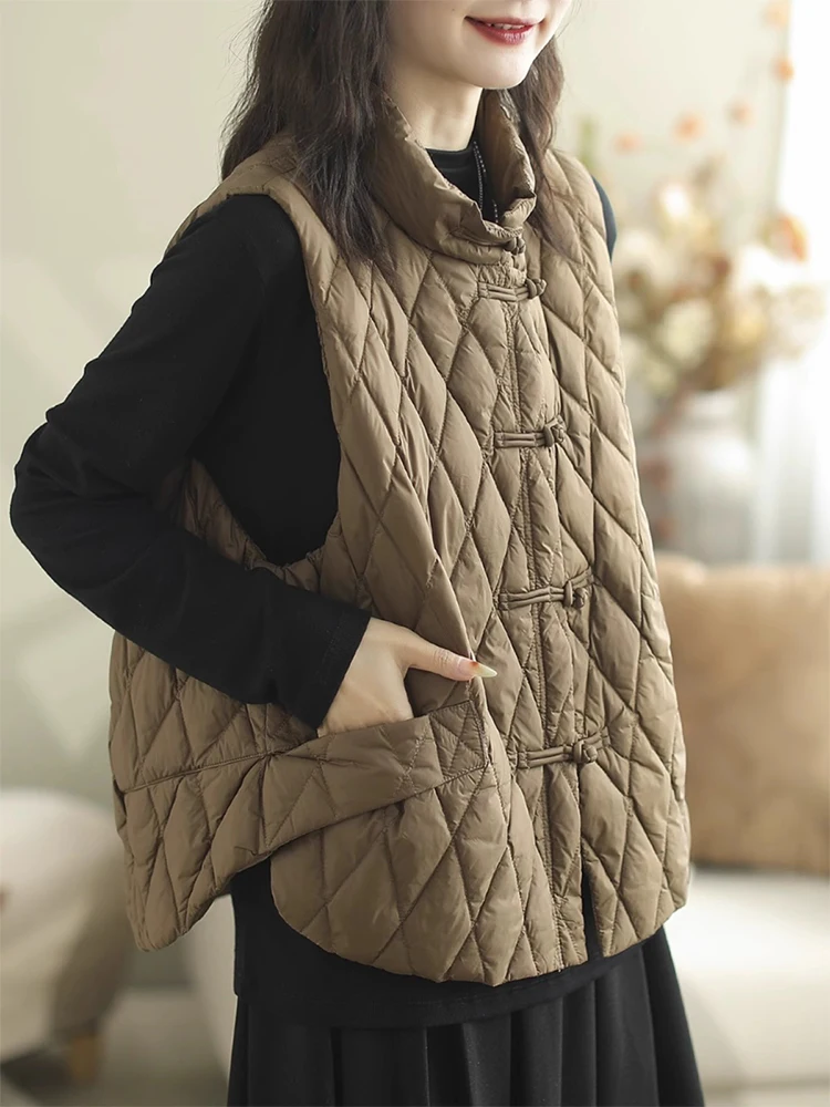 Bottone singolo in cotone da donna allentato con bottoni vintage, gilet di marca Sle Duling, versione coreana, adatto ai pendolari