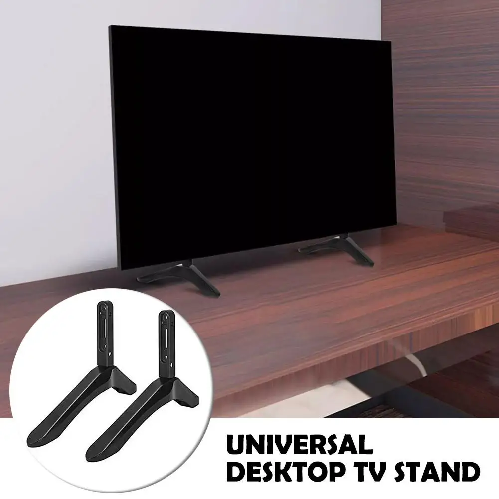 Universal Desktop Tv Stand Base Mount For 32-55 Inch Lcd Black Television Bracket Table Holder For 20-55mm Hole Distance B1c4