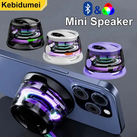미니 휴대용 블루투스 스피커 G200 RGB 조명 마그네틱 스피커 BT5.3 소형 사운드 박스 7 시간 재생 전화 홀더 ,Mini Portable Bluetooth Speaker G200 RGB Lighting Magnetic Speaker BT5.3 Small Sound Box 7 Hours Playback Phone Holder