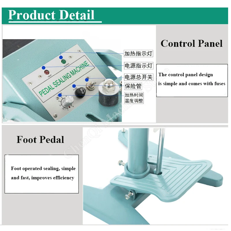 Sealing Machine Commercial Aluminum Foil Bag Film Plastic Bag Rice Tea Packaging Aluminum Frame Foot Operated Sealing Machine