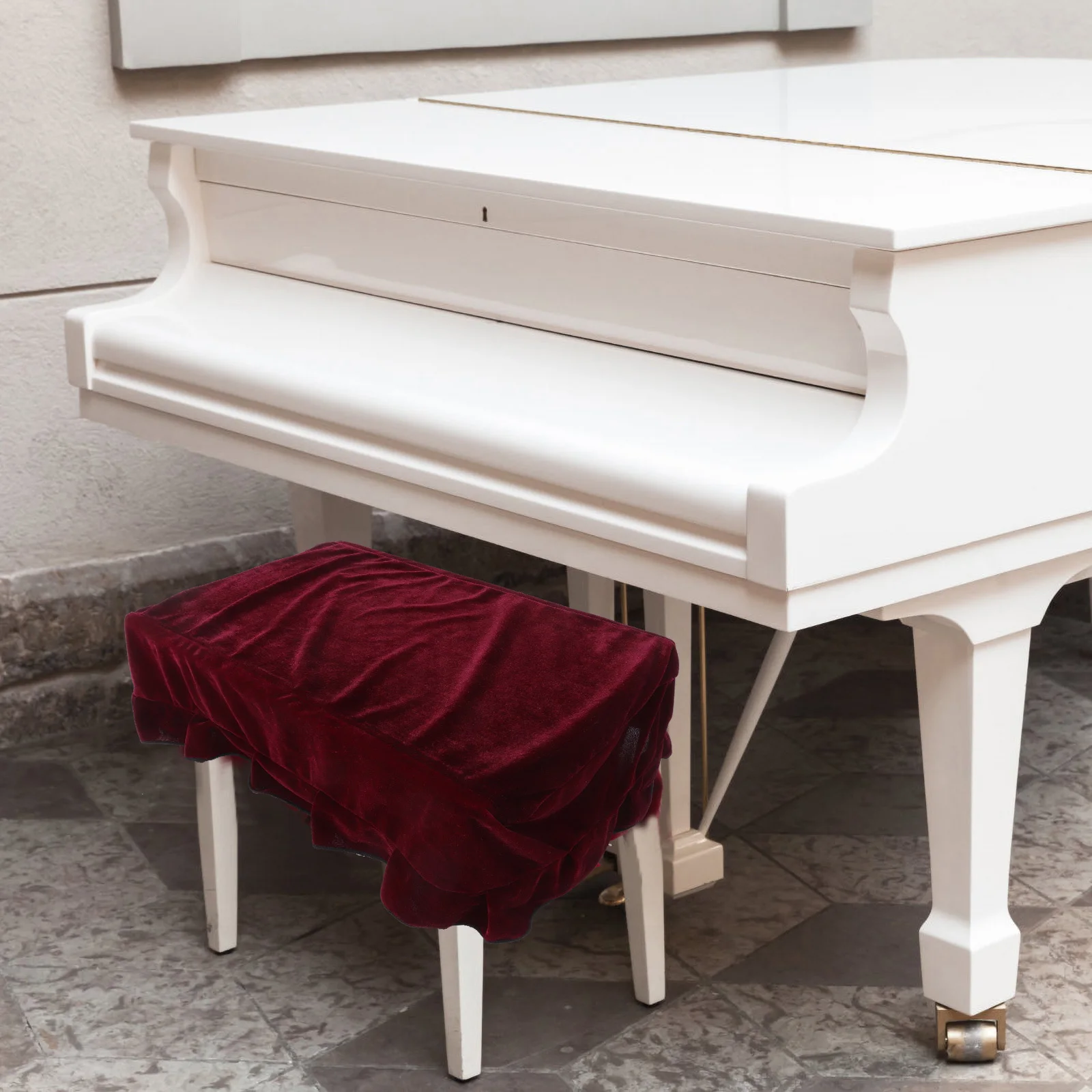 

Comfortable Touch Piano Stool Cover Scratch Protection Suitable Home Office Store Hotel Mall Simple Attractive Design