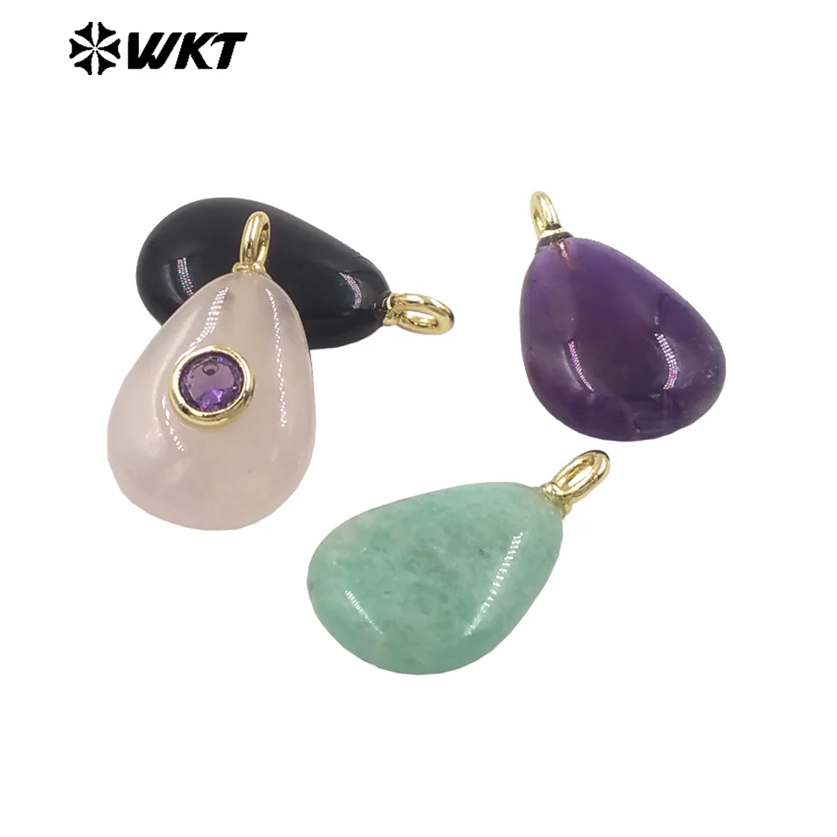 

WT-P2026 New Hot Selling Minority Natural Gemstone Cubic Zircon Wonderful Pendant With Real Gold Plated For Women Dressing