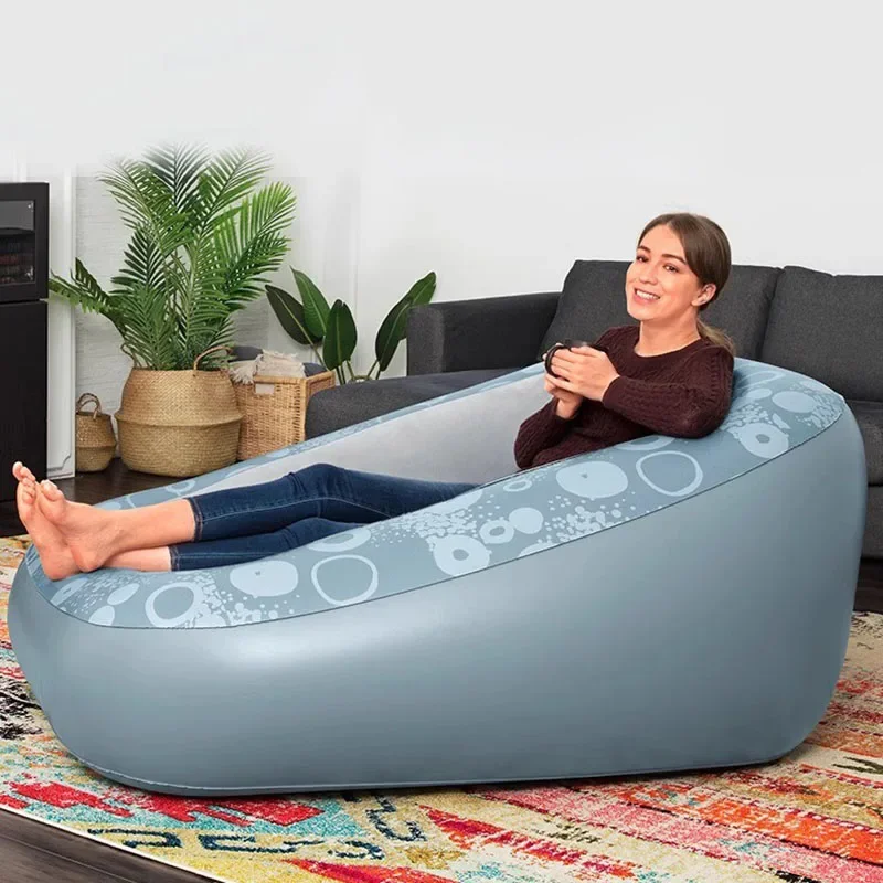 Curved Single Inflatable Sofa Garden Futon Pouf Luxury Modern Comfortable Inflatable Sofa Relaxing Koltuk Takımı Hotel Furniture