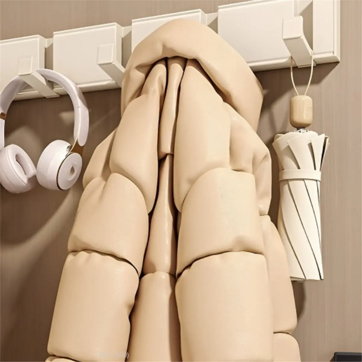 

2026 Новая вешалка для одежды, настенное крепление со скрытыми крючками, дверцами и крючками для подвешивания шляп, одежды и сумок в ванных комнатах, кухонь