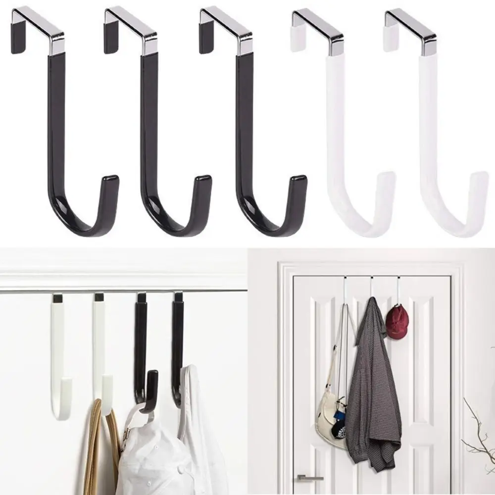 1Pcs Hanging Organizer Over The Door Hooks Rubber Prevent Scratches Bathroom Bedroom Kitchen Towel Coats Hangers
