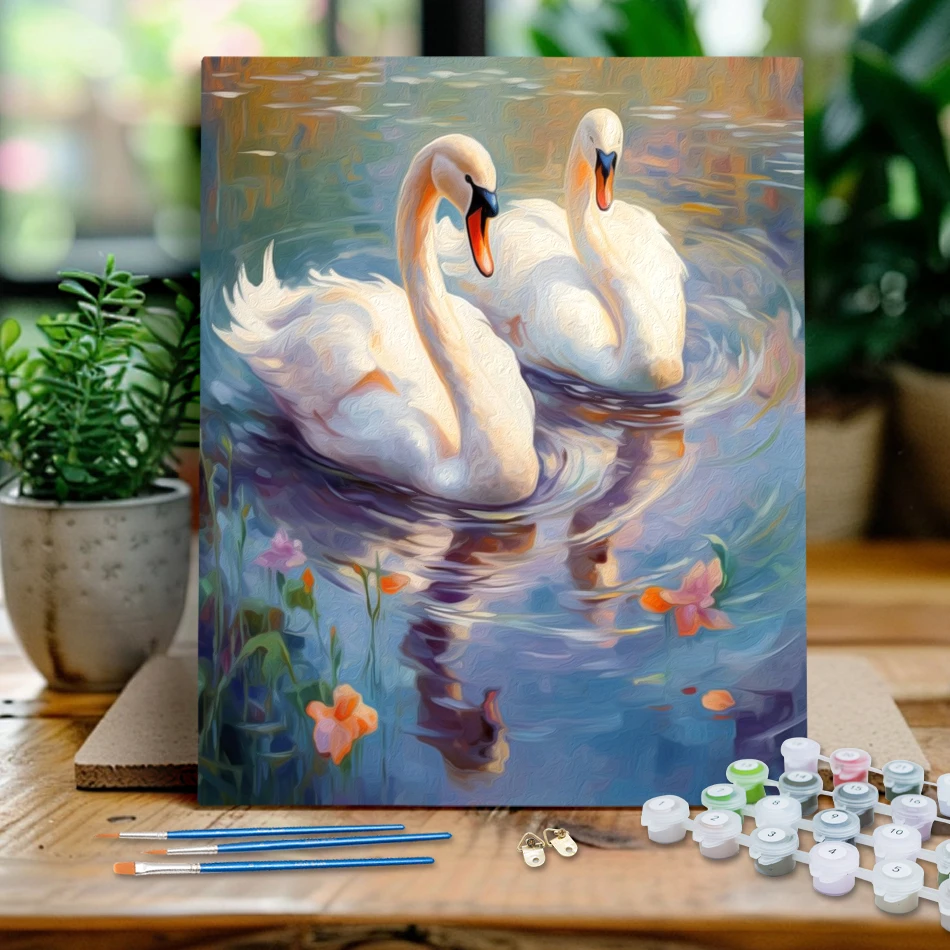 

RUOPOTY Painting By Numbers Draw Canvas Picture bird Animals On Canvas Watercolor Paint Pictures By Numbers Crafts Home Decor