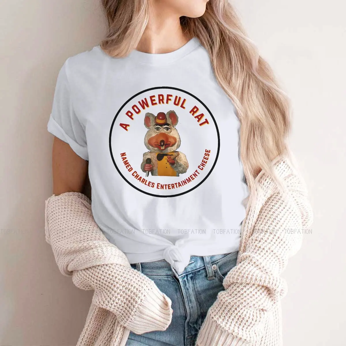 A Powerful Rat  Style TShirt for Girl Chuck E Cheese Dining Room 4XL Creative Gift Clothes  T Shirt Stuff Hot Sale