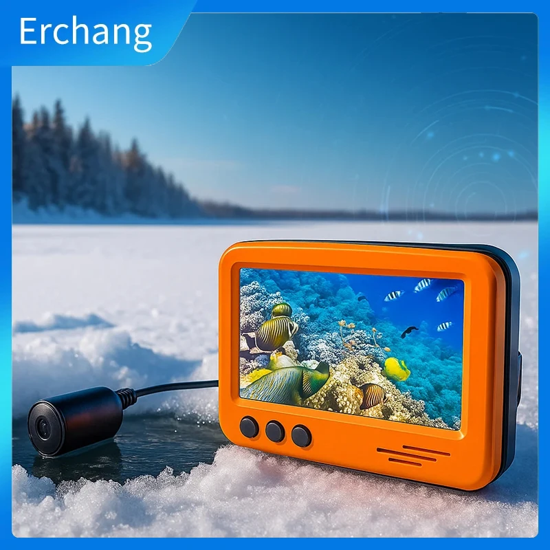

Подводная камера Erchang для рыбалки с инфракрасной подсветкой, портативная водонепроницаемая камера-эхолот для зимней рыбалки