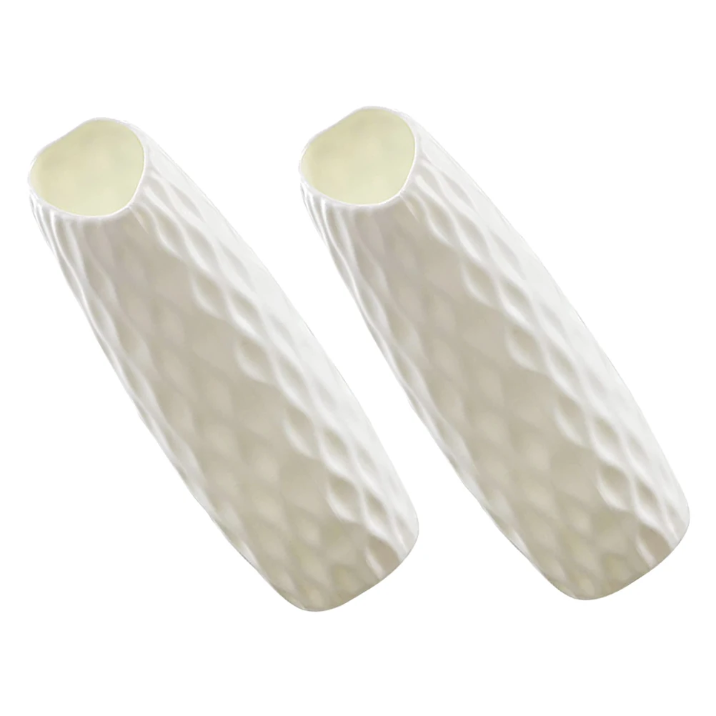 

2Pcs Plastic Flower Arrangement Vase Pampas Grass Desktop Vase Simple Design Home Decoration Farmhouse Decor Home Decoration