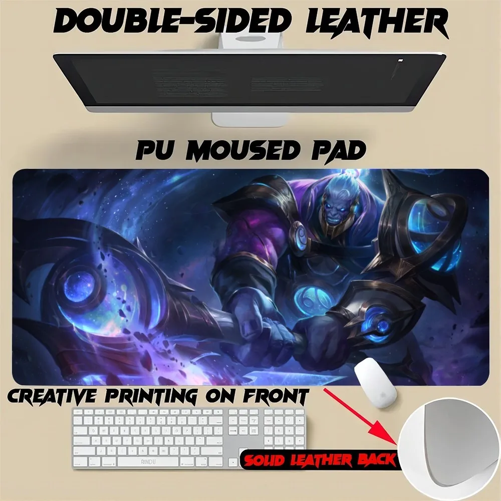 League Of Legends Mouse Pad Size For Office Mat Desk Gamer Waterproof Table Mat Gameing PU Leather Pearlescent XXL