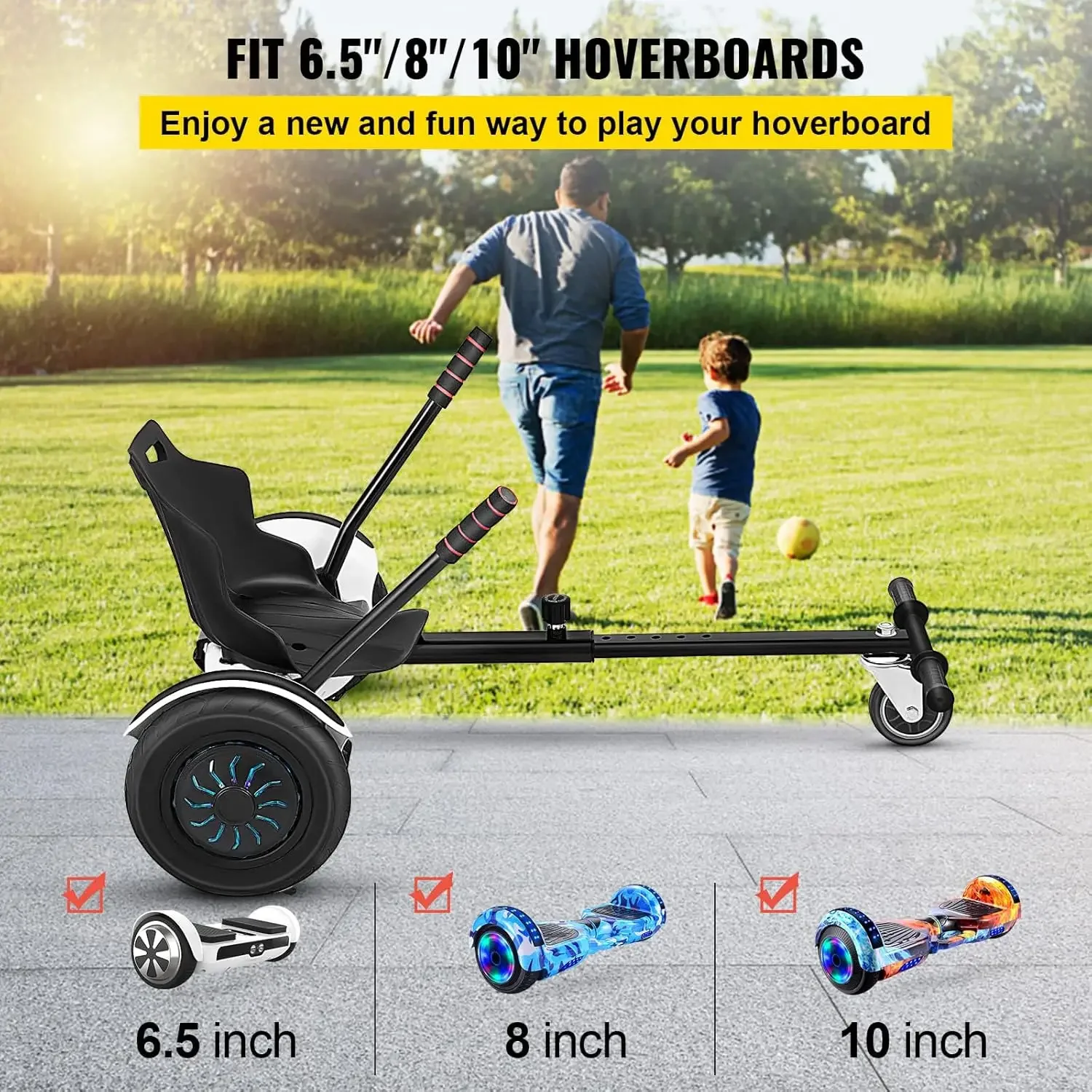 Hoverboard Seat Attachment，Hoverboard Go Kart for Kids and Adults