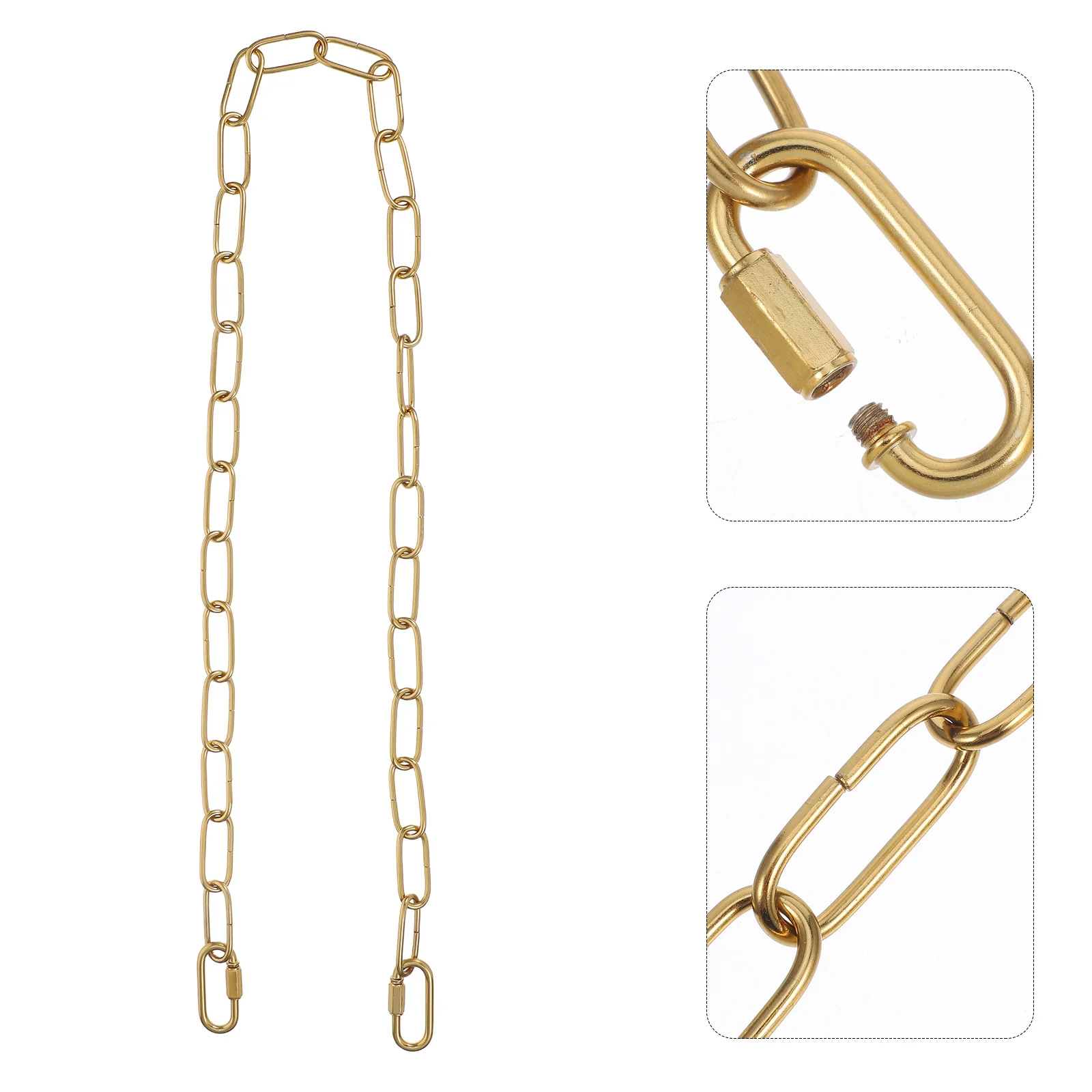 

1 set Heavy Duty Iron Chandelier Gold Finish Pendant Lighting Fixture Durable Industrial Chain For Home Commercial Use Chain For