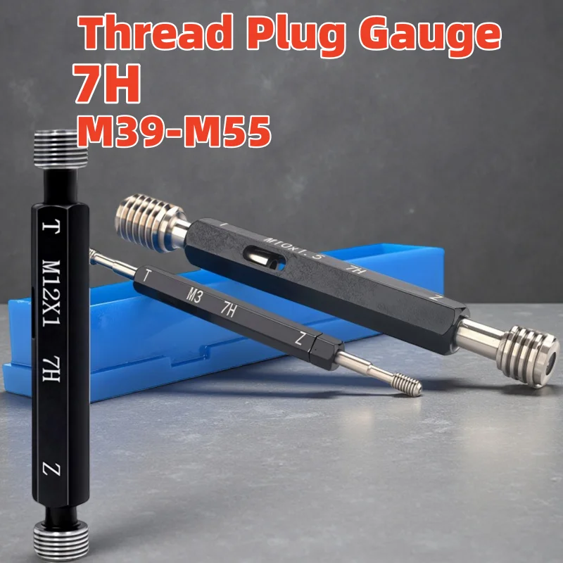 

1PCS High-Quality 7H Thread Plug Gauge M39-M55 Metric Fine Thread Inspection Tool