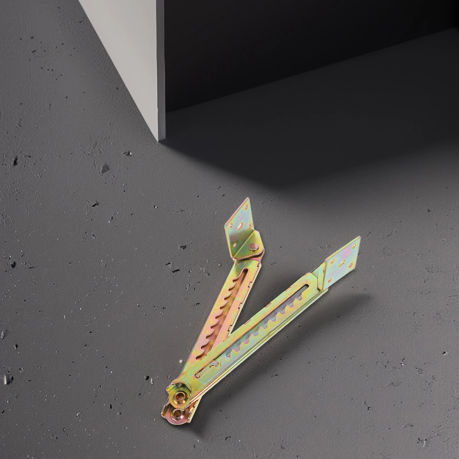 

2Pcs Furniture Single Corner Code Foldable Bed Hardware Hinge Steel Replacement Parts Adjustable Height Riser Mechanism Colorful