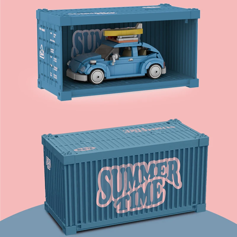 

MOC Campers Cars Model Blocks Set With Display Box Assembly PB8805/PB8804 Wagon Vehicle Collectible Ornaments Toys Bricks Gifts
