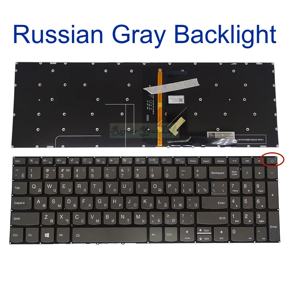 US UK Russian French Backlight Keyboard for Lenovo L340-15iwI 15irh 15api L340-17 17API 17IRH Gaming PC4SB PC5CPB SN20M63136