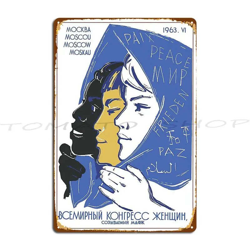 March 8 International Women S Day Ussr 1960s Metal Sign Wall Mural Club Kitchen Wall Customized  Tin Sign Poster