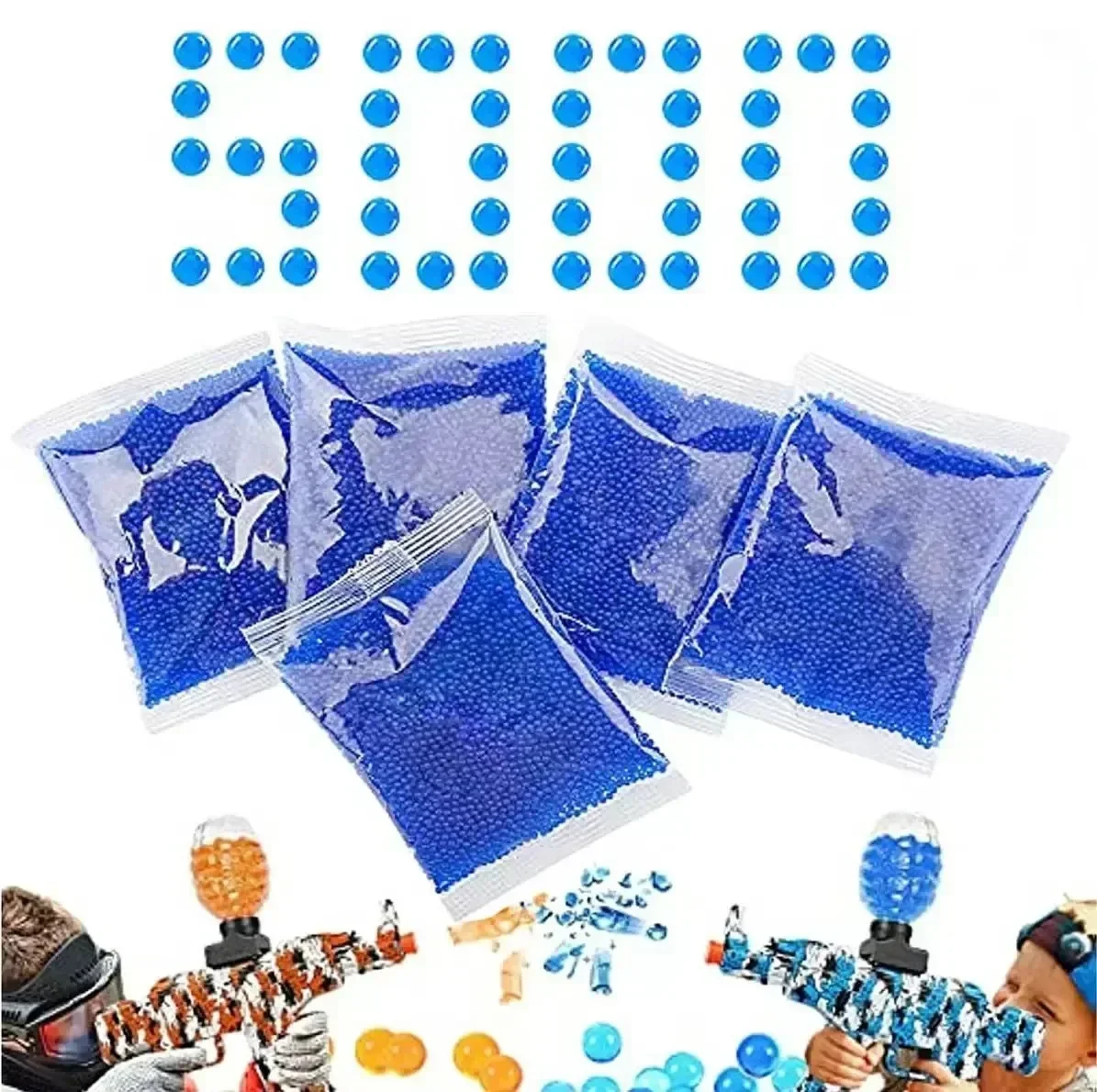 WY120000pcs 7-8mm Water eads Gel all Electric Gun Polymer Crystal Soil Hydrogel Gel Polymer Growing Water alls