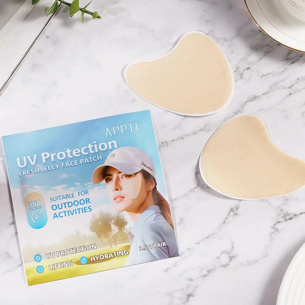 UV Protection Face Patch Golf Sun Protection Fresh Jelly Face Patch For Outdoor Activities Sunblock Gel Golf Patches Skincare image 4