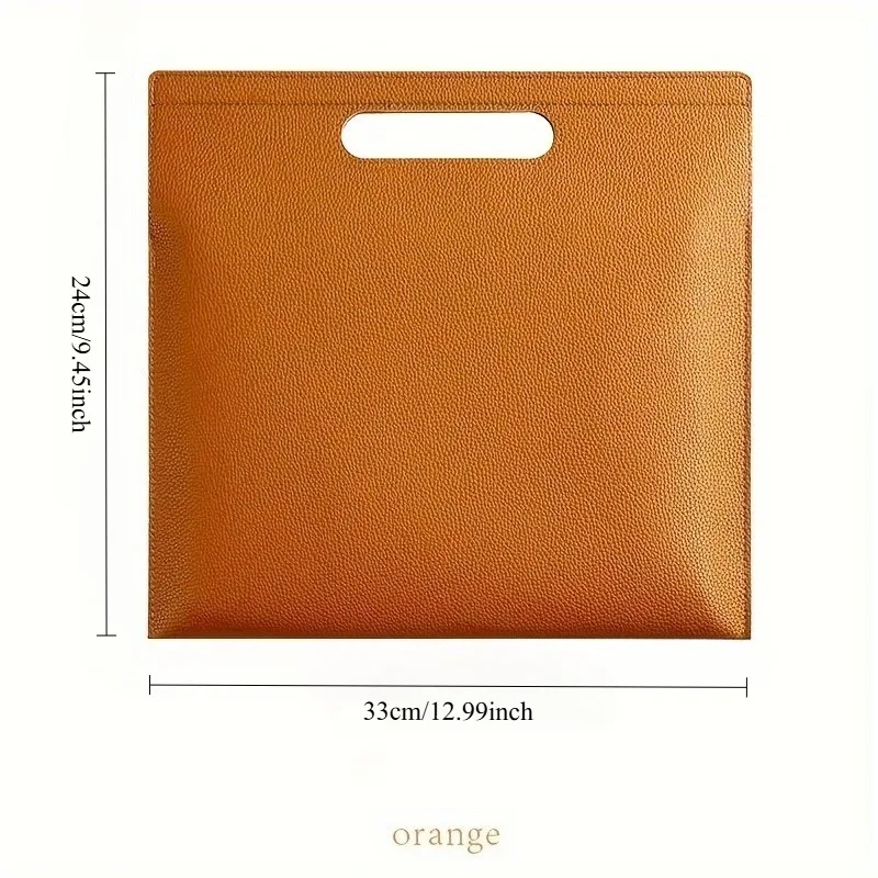 1Pc A4 Lightweight Luxury File Bag Large Capacity Business Document Folder Conference Portfolio
