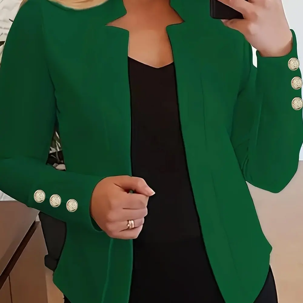 

Women's Solid Color Long Sleeve Jacket Suit European American Style Clothing from