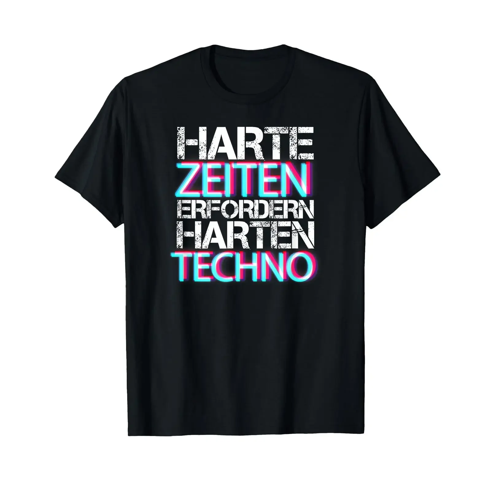 Hard Times Require Techno T Shirt vintage Washed Stylish fashion Top For Everyday Wear Comfortable Versatile homme
