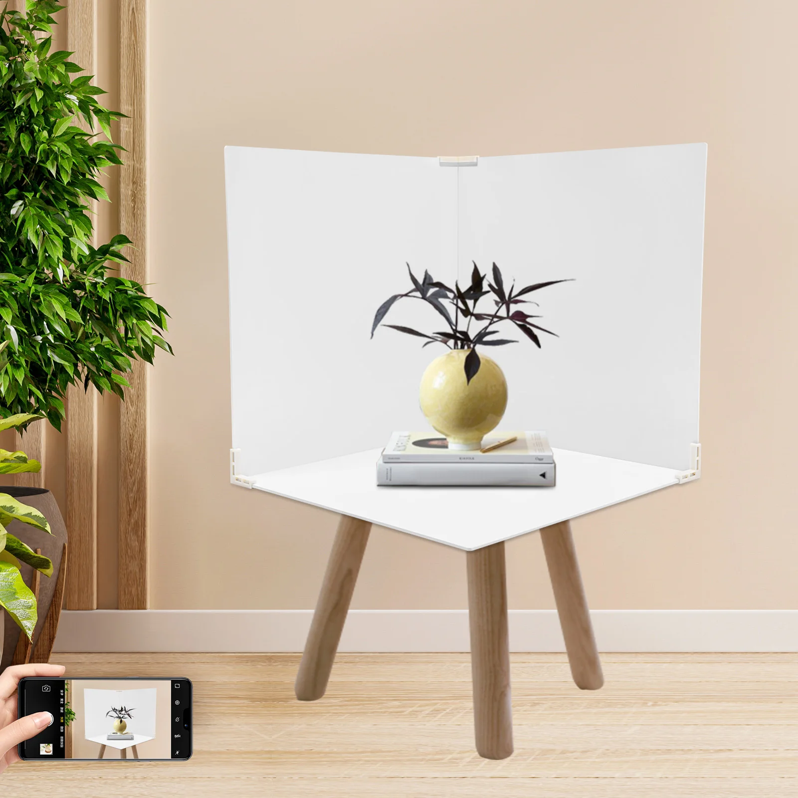 3 toiles de fond de photographie en PVC double face 24x24 pouces, design blanc et marbré, imperméables et résistantes à l'usure pour la photographie de produits