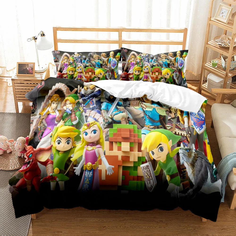 Children Link Game Hero  Duvet Cover Set King Queen Double Full Twin Single Size Bed Linen Set