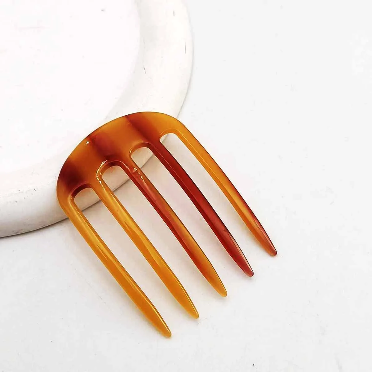 1/3 Stück Essigsäure-Haargabeln mit fünf Zähnen, U-förmige Haarkämme, Dutt-Haarnadeln für Damen und Mädchen, Haaraccessoires – Detail 9