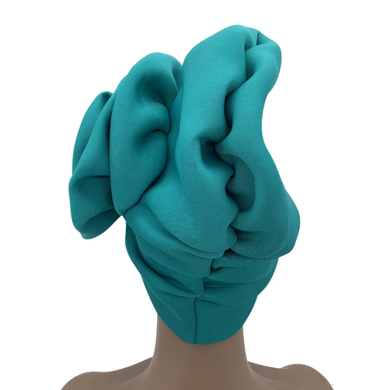 2026 Trendige Damen-Turbanmütze mit großer Blume, modische muslimische Hijab-Kappen, Diamanten-Kopftuch, Damen-Bandana, Chemo-Mütze, afrikanischer Hut – Detail 15