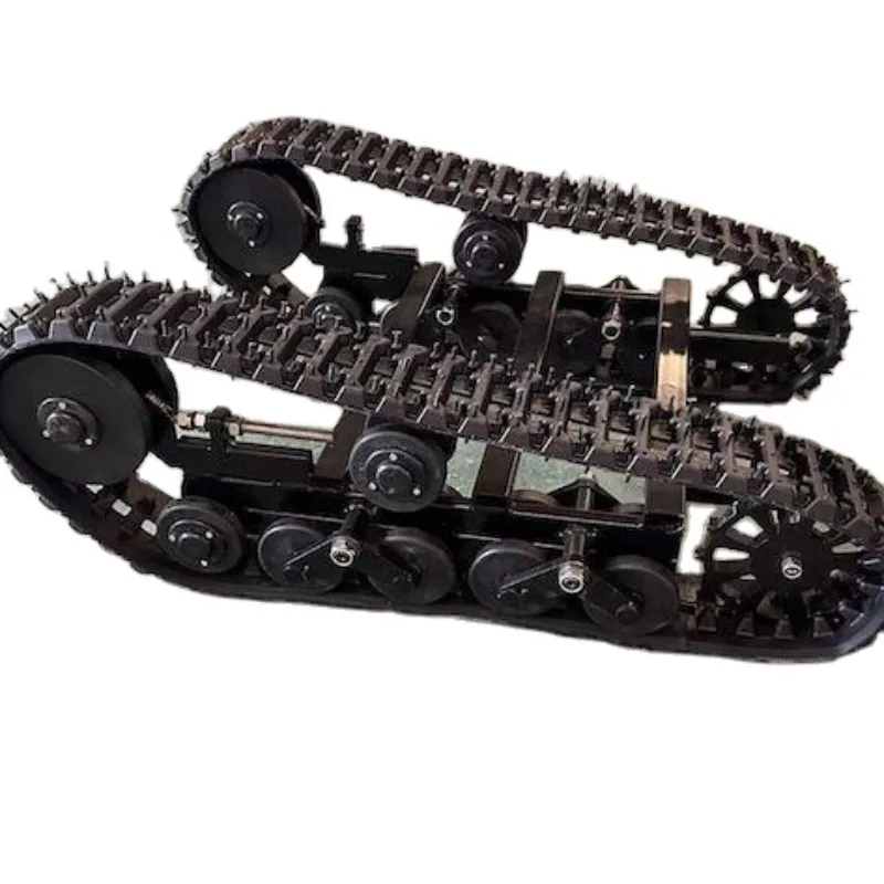 All-terrain electric vehicle rubber stairs climbing crawler robot chassis platform chassis chassis crawler rubber crawler