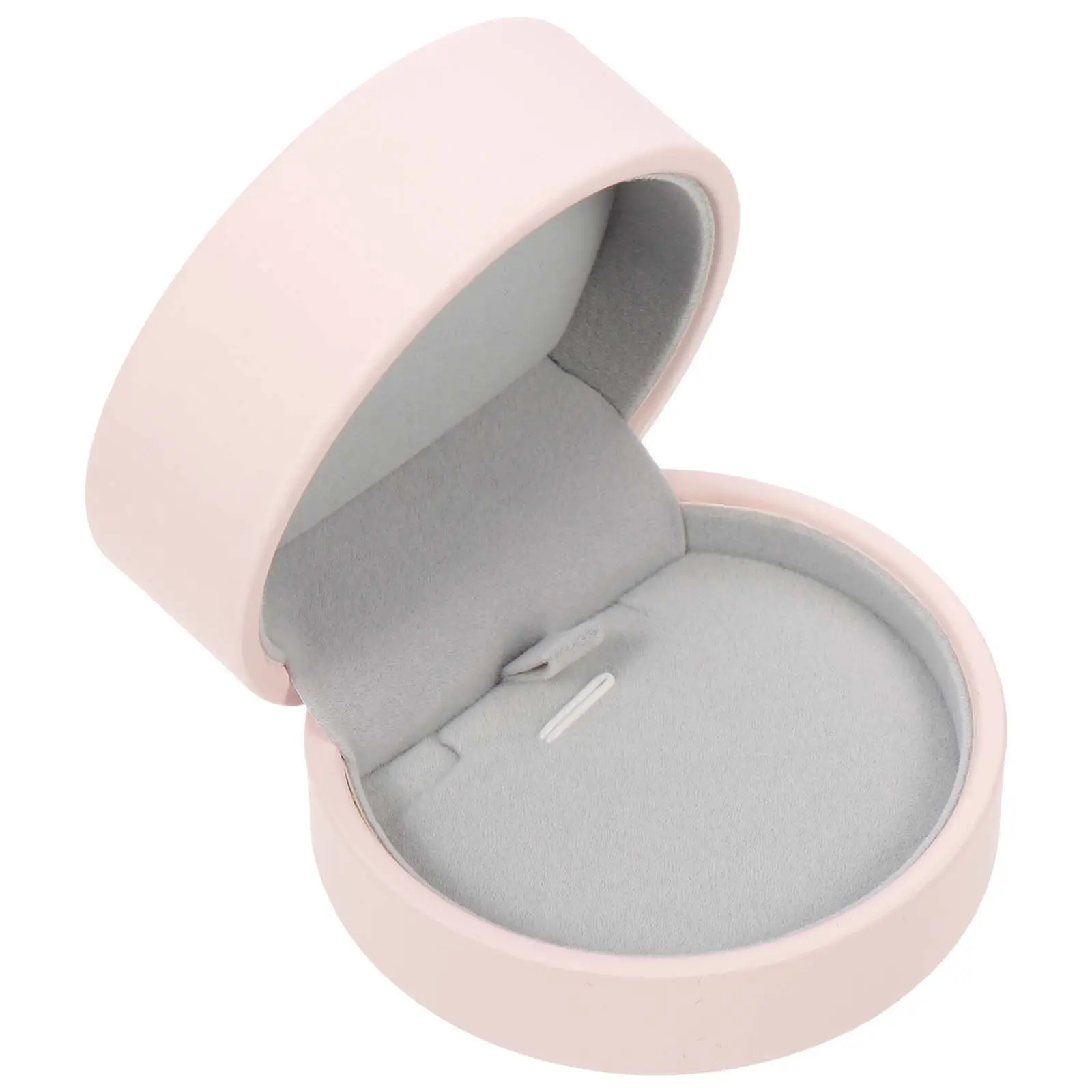 Valentine's Day Jewelry Box Elegant Round Small Jewelry Organizer Case for Necklace Earring Ring Storage Travel Essentials