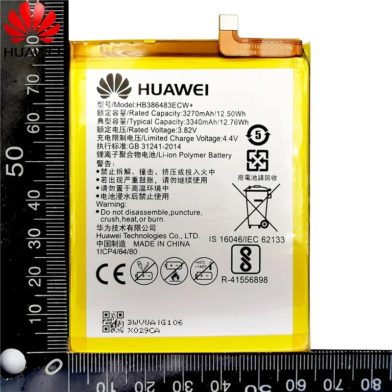 Huawei Original Battery HB386483ECW+ 3340mAh for Huawei Maimang 5 / Honor 6X G9 plus MLA-AL00 MLA-AL10 Replacement Batteries