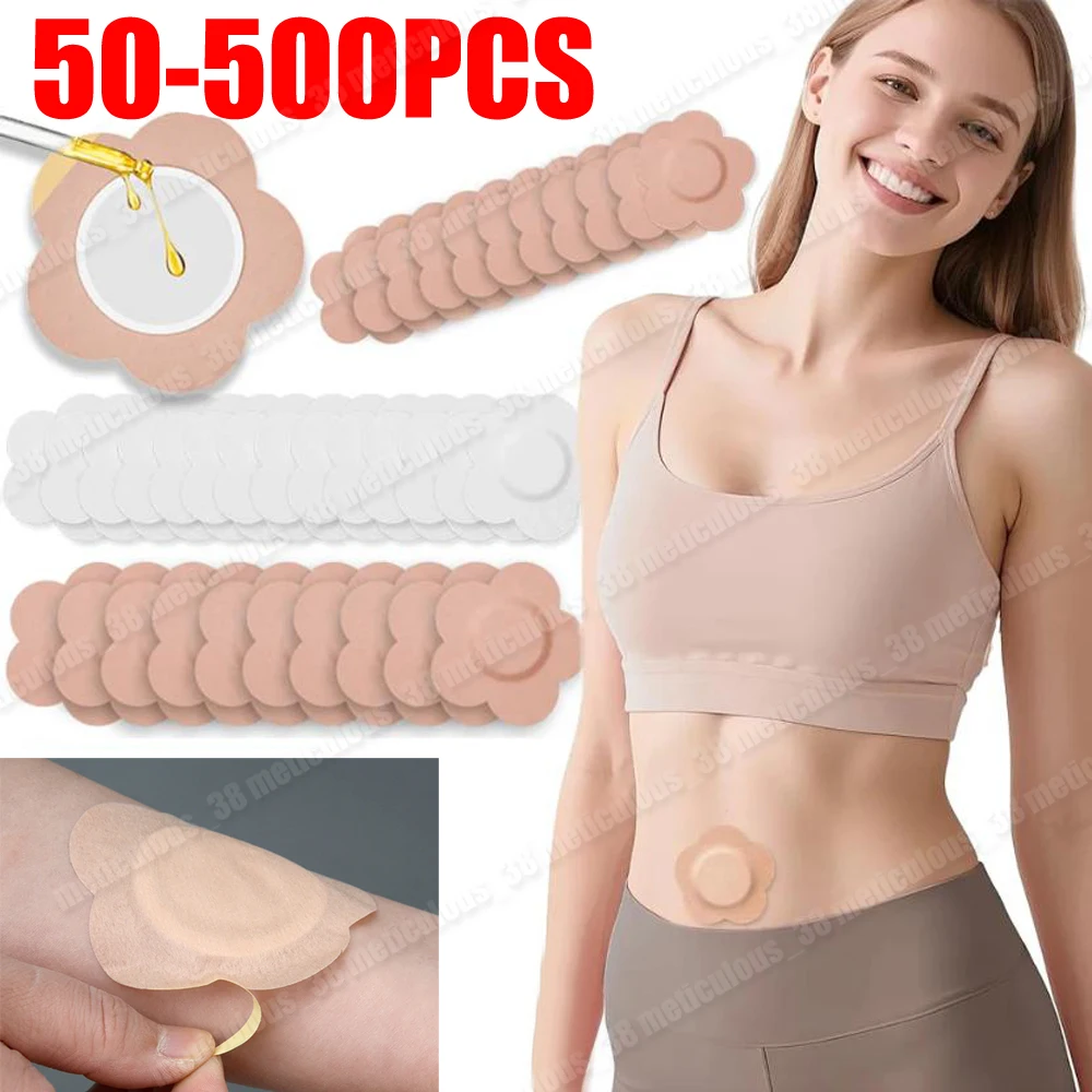 

50-500 шт. сменные одноразовые касторовые масла, самоклеящиеся клейкие наклейки для пупка, устойчивая к просачикам защита пупка