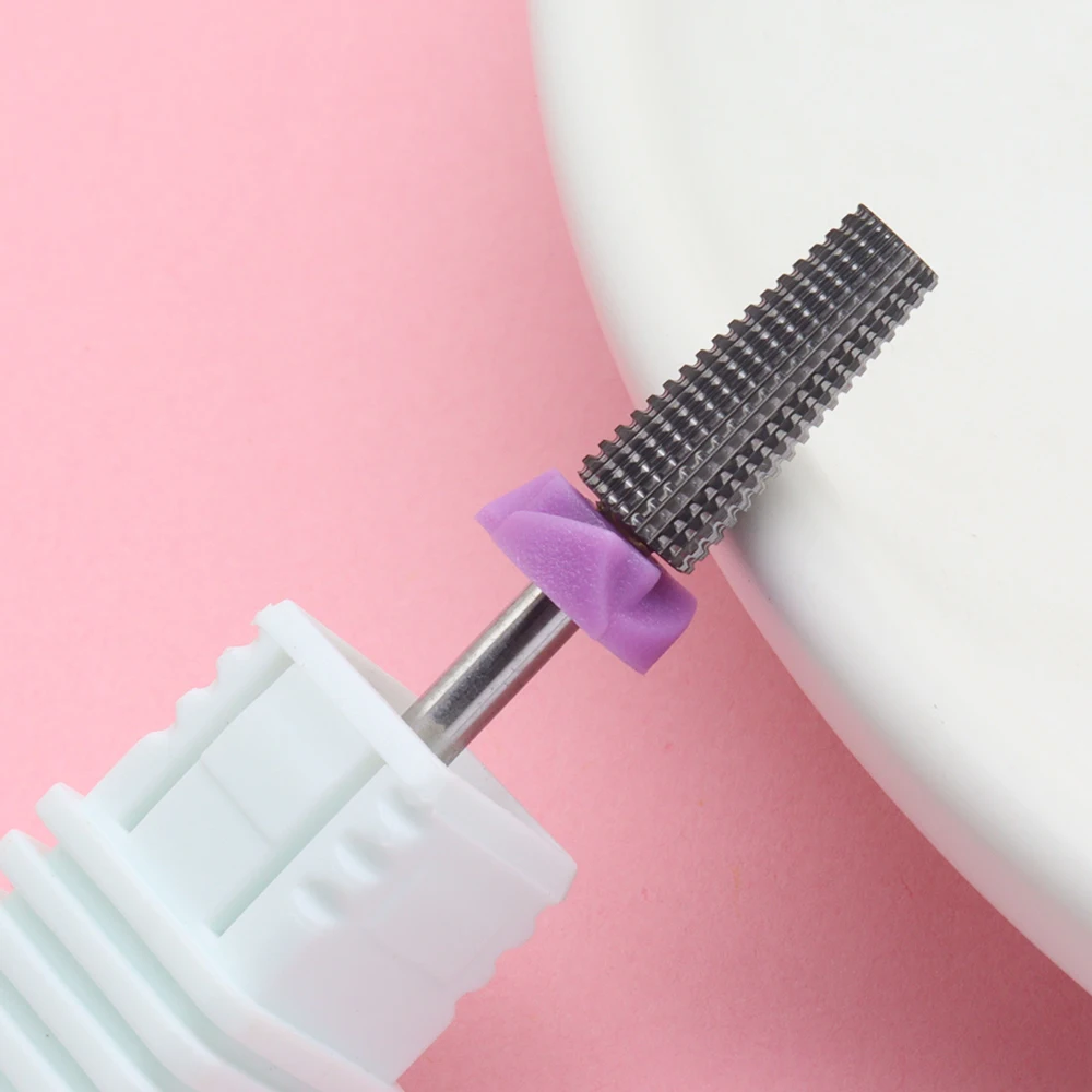 1pc 3XF Mini Spiral Carbide Nail Drill Bit, Tungsten Steel Nail Sanding Head for Electric Manicure Machine, Professional Acrylic