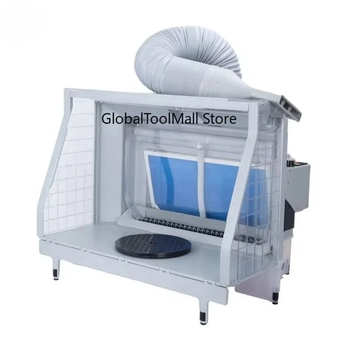 HS-E600 Portable 25W ABS Airbrush Spray Booth Kit with Light 0.7m-1.7m Air Hose AC100V-240V Input Voltage