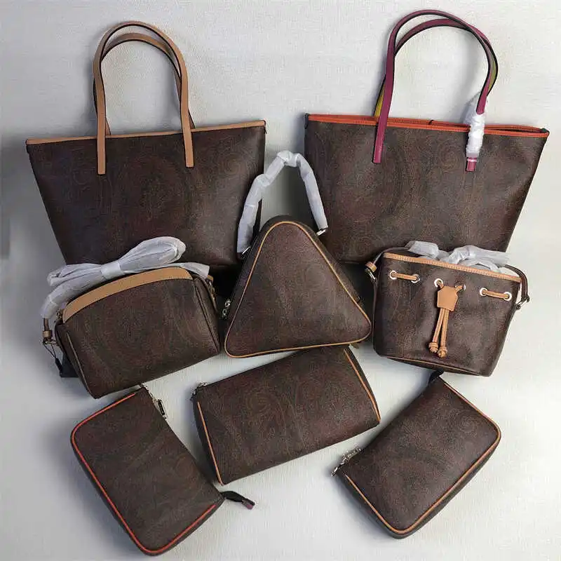 

Etro Classic Retro Versatile oulder Crossbody Buet Handbag Floral Print Leather PVC Bag for Women Daily Use op Bag