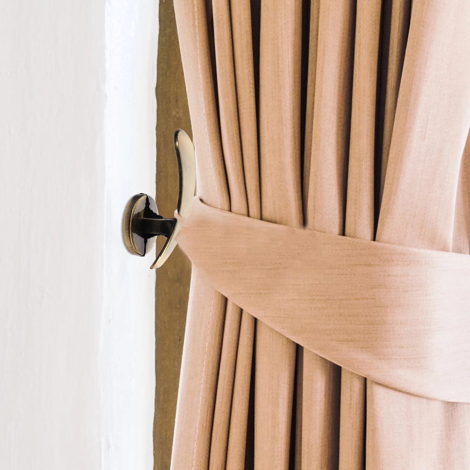 

4Pcs Metal Curtain Holdbacks Zinc Alloy Wall Mounted Hooks Decorative Drapery Tiebacks for Home Living Room Curtain Tieback