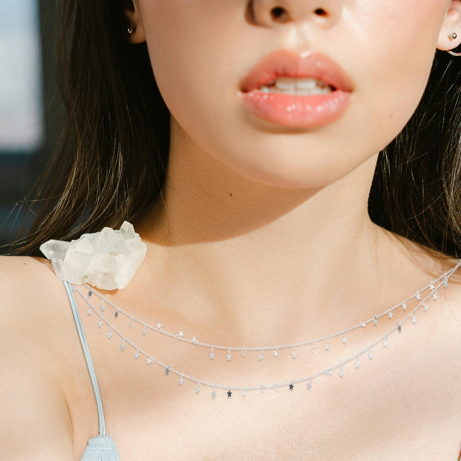 

Silver Star Necklace Chain Copper Fine Process DIY Jewelry Making Necklace Chains for Necklaces Chain for Jewelry Making